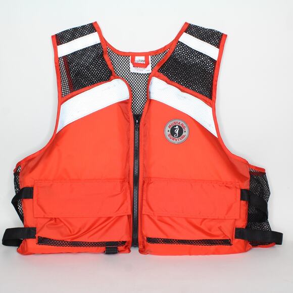 Mustang Survival Industrial Mesh Vest Orange Adult Size L/ XL 42-50 IN - Picture 1 of 5